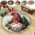 thumbnail image 1 of Christmas Theme Round Living Room Carpet - 40cm (15.75in) Floor Mat for Bedroom, Sofa & Coffee Table, Soft Material Ensures Comfort, Easy to Clean & Maintain, Fits Small Living Spaces, D, 1 of 6
