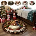 thumbnail image 1 of Christmas Theme Round Living Room Carpet - 60cm (23.62in) Floor Mat for Bedroom, Sofa & Coffee Table, Soft Durable Material, Easy to Vacuum/Clean, Perfect for Larger Living Spaces, F, 1 of 6