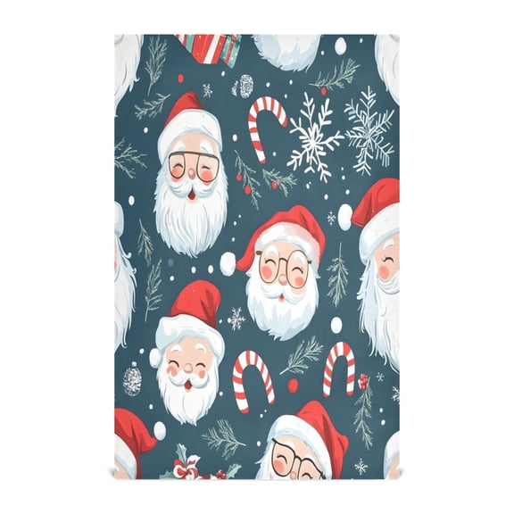 Christmas Theme Santa Kitchen Towels Dishcloth Decorative Waffle Towels Multi Use Tea Towel Dish Cloths 28x18in