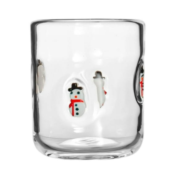 Christmas Themed 14oz Juice Glasses - Festive Double Old Fashioned Reusable Cups for Holiday Parties and Home Bar - White1