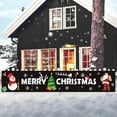thumbnail image 1 of Christmas Themed Banner Decoration, Polyester Yard Flag with Metal Grommets for Outdoor Fence Balcony Party Background and Festive Ambiance(A), 1 of 7