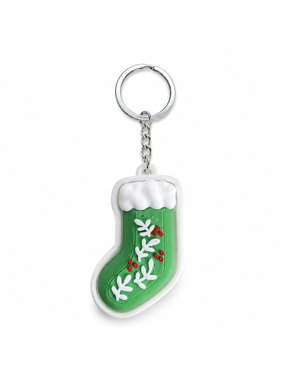 Christmas Themed Clicker Keychain Sensory Fidget Toy Backpack Pendant Holiday Gift Accessory