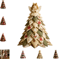thumbnail image 1 of Christmas Themed DIY Tree Patchwork Kit, Indoor Christmas Decorations, DIY Christmas Quilted Fabric Tree Kit, Santa Reindeer Elf Style Fabric Tree Craft Decor for Indoor Household-F, 1 of 5