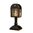 thumbnail image 1 of Christmas Themed Light Post, Christmas Table Lamp Decoration Wind Table Lamp Illuminated Ornaments Snow Globe Christmas Santa Glittering Lighted Lantern Home Decoration Black-A, 1 of 5