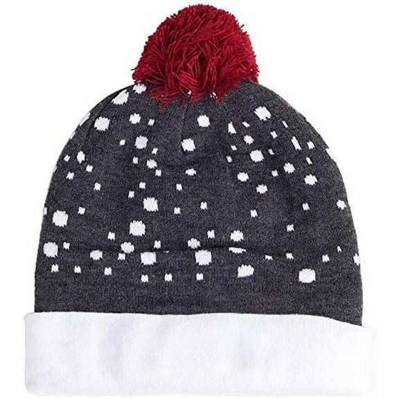 Christmas Themed Light Up Beanie With LED Lights (Let It Snow)