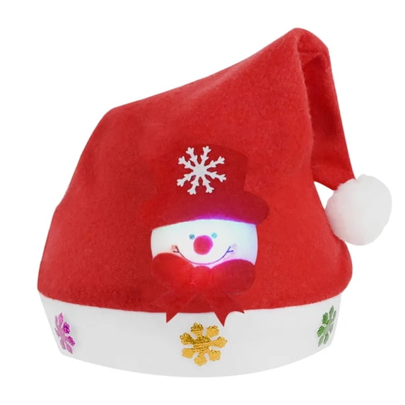 Christmas Themed Light Up Beanie with LED Lights Xmas Gift for Kids Adult