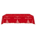 thumbnail image 1 of Christmas Themed Plastic Tablecloth with Christmas Tree Patterns Holiday Party Table Cover for Festive Decorations and Catering Events Large Size Protection, 1 of 6