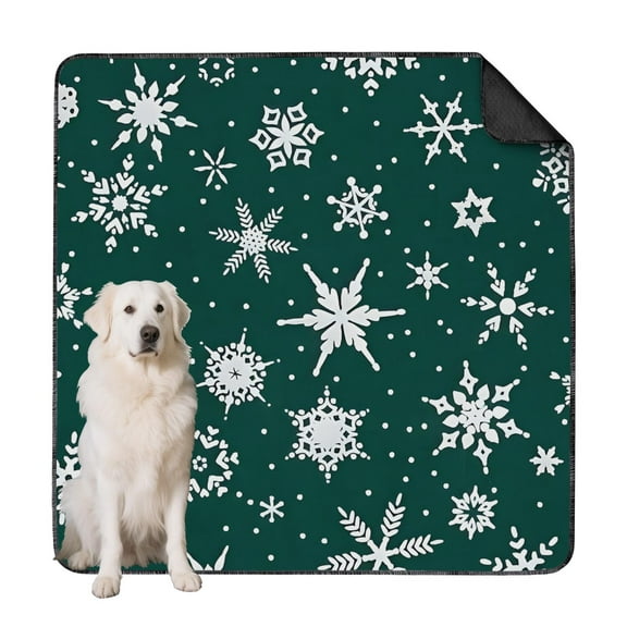 Christmas Themed Reusable Dog Pee Pads 72x72, Washable Puppy Training Mats with Enhanced Absorption for Multiple Giant Breed Dogs