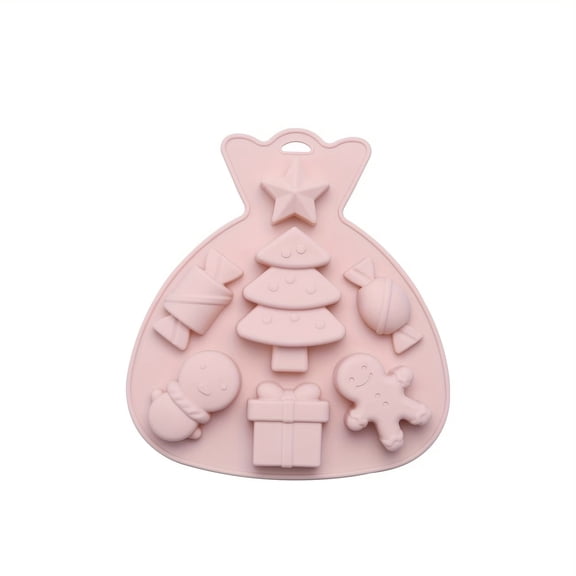 Christmas Themed Silicone Ice Cube Mold - BPA-Free Gingerbread Man Shape Ice Tray for Holiday Fun