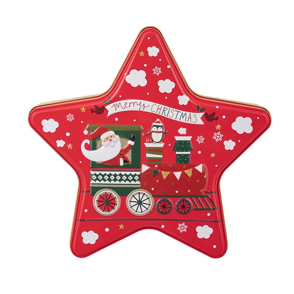 Christmas Themed Star Organizers Random Designs Star Tin Box Great Container For Seasonal Decoration And Storage
