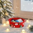 thumbnail image 1 of Christmas Themed Storage Basket 5.11x10.23 Inch - Festive Rope Organizer with Holiday Motifs for Home Decor, Seasonal Item Storage, and Christmas Decoration Organization(Red), 1 of 7