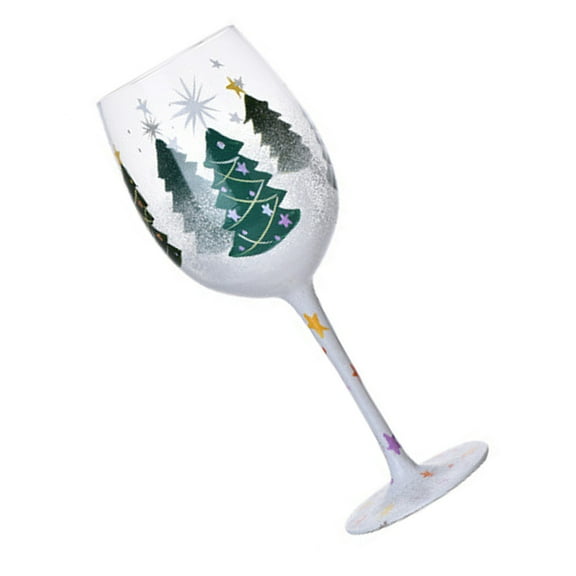 Christmas Themed Tall Wine Glass Goblet Stemwares Beverage Drinking Cup Sophisticated Champagne Flute for Parties