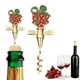 thumbnail image 1 of Christmas Themed Wine Corkscrew, Stainless Steel Multi-Function Bottle Opener, Festive Holiday Bar Tool Set, Reusable Wine Stopper & Corkscrew Combo, 1 of 5