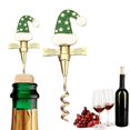 thumbnail image 1 of Christmas Themed Wine Corkscrew, Stainless Steel Multi-Function Bottle Opener, Festive Holiday Bar Tool Set, Reusable Wine Stopper & Corkscrew Combo, 1 of 5