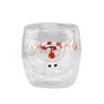 thumbnail image 1 of Christmas Thick Transparent Water Cup Double-layer Vintage Glassware Christmas Water-saving Cup Suitable For Home,Christmas Party Gifts And Decor, 1 of 5