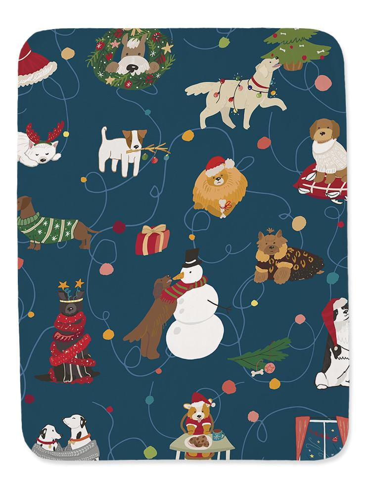 Christmas Things And Dogs Blanket  -Image by Shutterstock,
