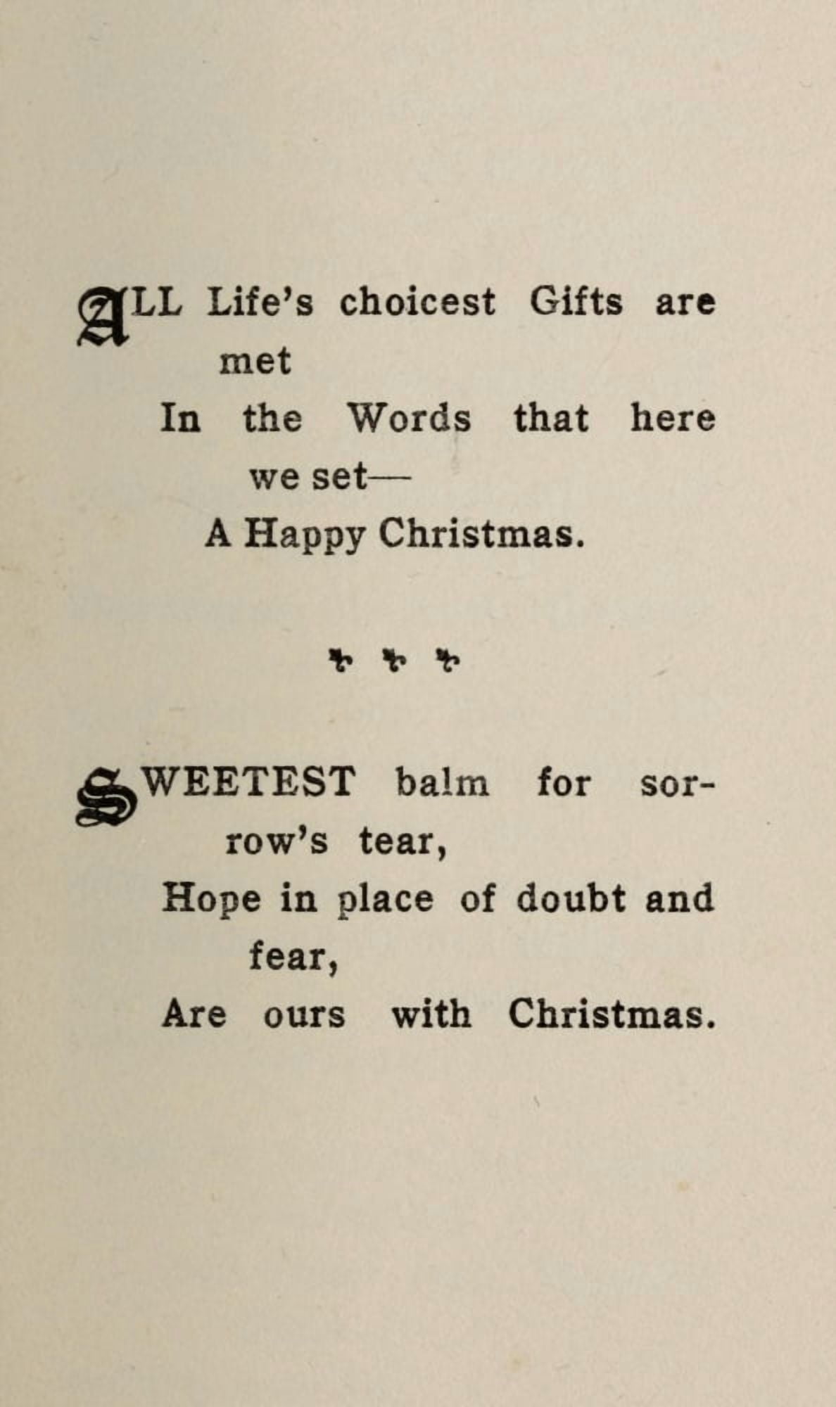 Christmas Thoughts 1914 All lifes choicest gifts Canvas Art - Anna Maria Wall (24 x 36)