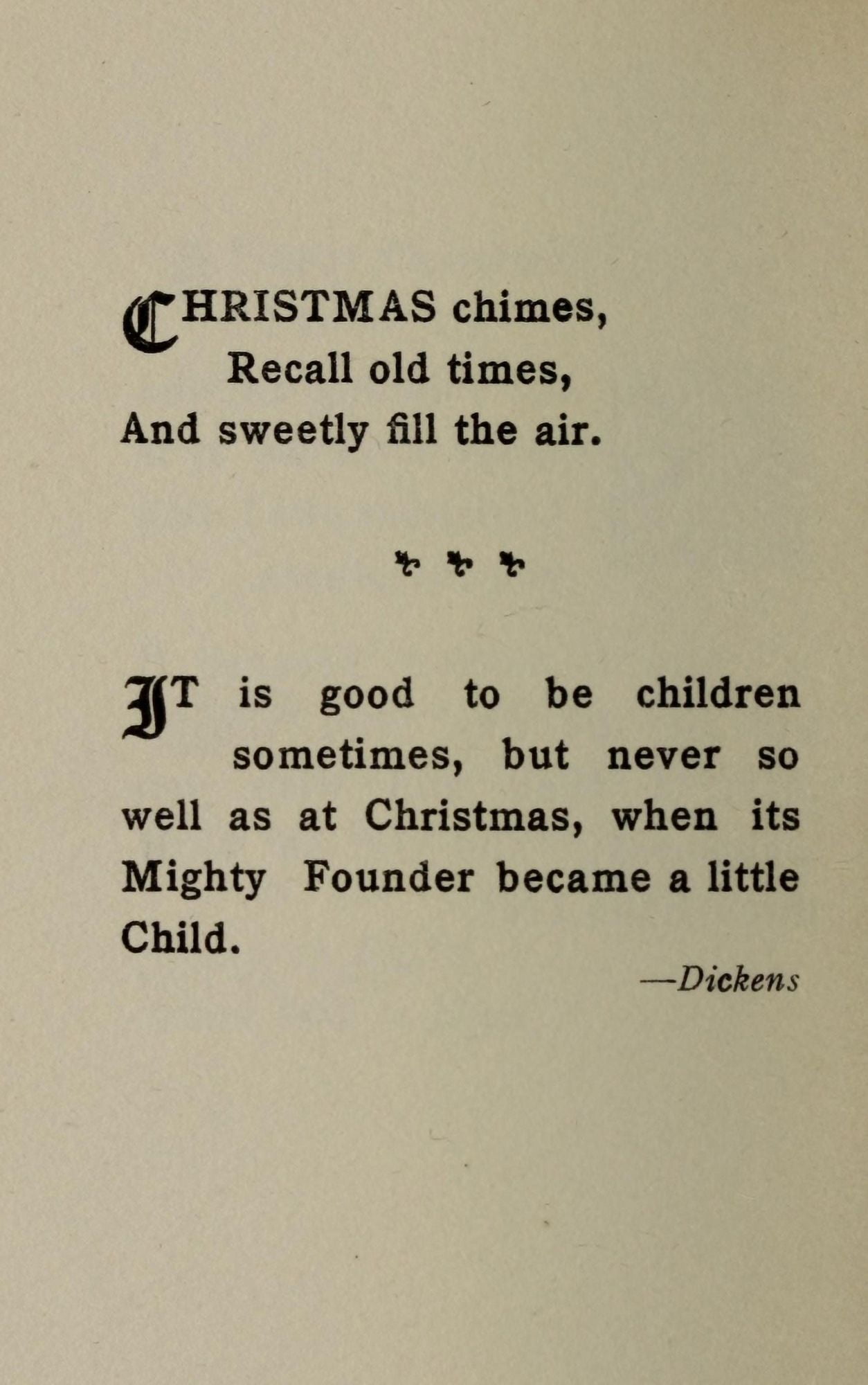 Christmas Thoughts 1914 Christmas Chimes Canvas Art - Charles Dickens (18 x 24)