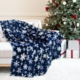 thumbnail image 1 of Christmas Throw Blanket 51x59 Inch Flannel Reindeer Design, Extra Large Holiday Blanket for Sofa Bed, Festive Winter Warm Blanket for Family Gatherings Christmas Gift, 1 of 7
