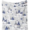 thumbnail image 1 of Christmas Throw Blanket 60"x50",Winter Gray Blue Gnome Xmas Holiday Festival Blanket for Women Men,Soft Cute GIFS Flannel Fleece Throw for Home Living Room Bed Chair Couch Decor, 1 of 7
