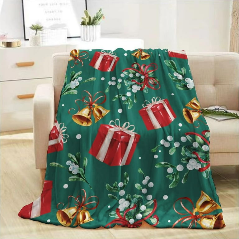 Christmas Throw Blanket Baby Small Green box Blanket for Kid Toddler Swaddle Crib Soft Lightweight Fuzzy Plush Fleece Blankets and Throws Xmas Holiday Blanket Decorative 30x40 Walmart