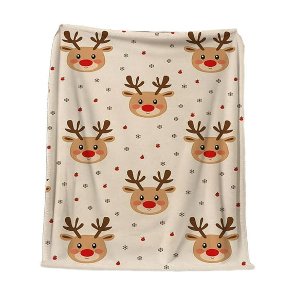 Christmas Throw Blanket, Christmas Decorations Blankets and Throws, Fuzzy Cozy Soft Warm Winter Holiday Blanket for Bed Couch Sofa