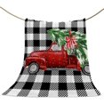 Christmas Throw Blanket Red Tru Tree Blanket Soft Warm Cozy Flannel