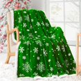 thumbnail image 1 of Christmas Throw Blanket, Sherpa Christmas Blankets, Fuzzy Fluffy Soft Cozy Blanket, Fleece Flannel Plush Microfiber Blanket for Couch Bed Sofa (50" X 60",Green Snowflake), 1 of 7