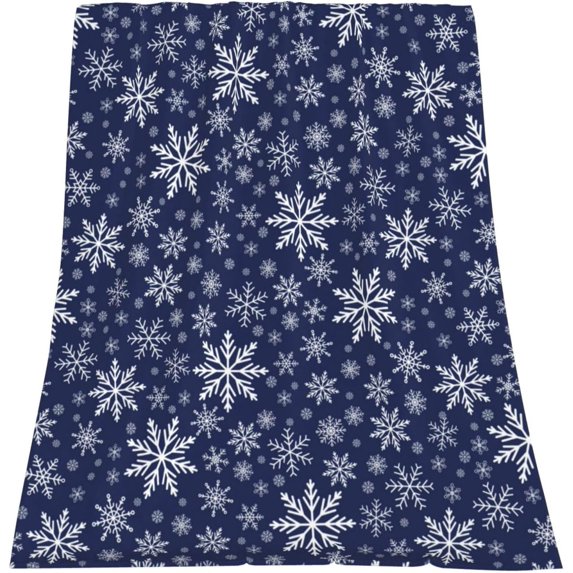 Christmas Throw Blanket Snowflake Blanket Luxury Soft & Lightweight Fuzzy Flannel Throw Blankets Christmas Holiday Decor for Living Room Couch Sofa Bed 40" x 50"