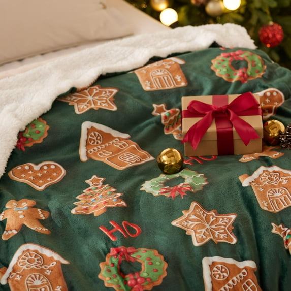Christmas Throw Blanket for Sofa Christmas Decorations Gifts for Women, Warm Deer Throw Blanket, Christmas Deer Throw, Winter Blanket Gift for Holiday