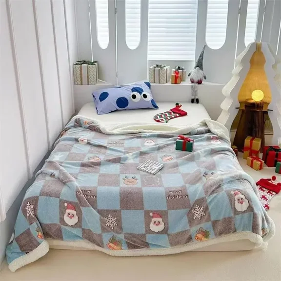 Christmas Throw Blanket, Soft Plush Cozy Warm Blanket for Sofa