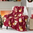 thumbnail image 1 of Christmas Throw Blanket - Soft and Warm Sherpa Christmas Corgi Throw Blankets for Couch, Sofa, Bed, Winter Blanket for Christmas, Decoration Gift Blanket Corgi Red Throw (), 1 of 7