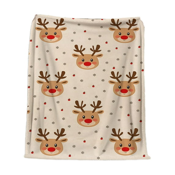Christmas Throw Blanket, Super Soft Flannel Blanket, Comfortable and Warm Bed Blanket with Various Christmas-Themed Patterns for Christmas Sofa Bed Decoration