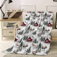 thumbnail image 1 of Christmas Throw Flannel Blanket 50x60In Winter Farmhouse Xmas Pine Tree Deer Countryside Super Soft Cozy Bed Blanket, Lightweight Plush Fuzzy Bed Throw for Bedroom Sofa Couch Living Room, 1 of 4