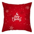 thumbnail image 1 of Christmas Throw Pillow Cover, 18 x 18 Inch Winter Holiday Rustic Farmhouse Cushion Case for Sofa, Couch, Bed and Car, 1 of 6