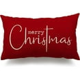 thumbnail image 1 of Christmas Throw Pillow Covers 12x20 Inch Merry Christmas Farmhouse Decorations Holiday Decor Throw Cushion Case for Home Couch, 1 of 6