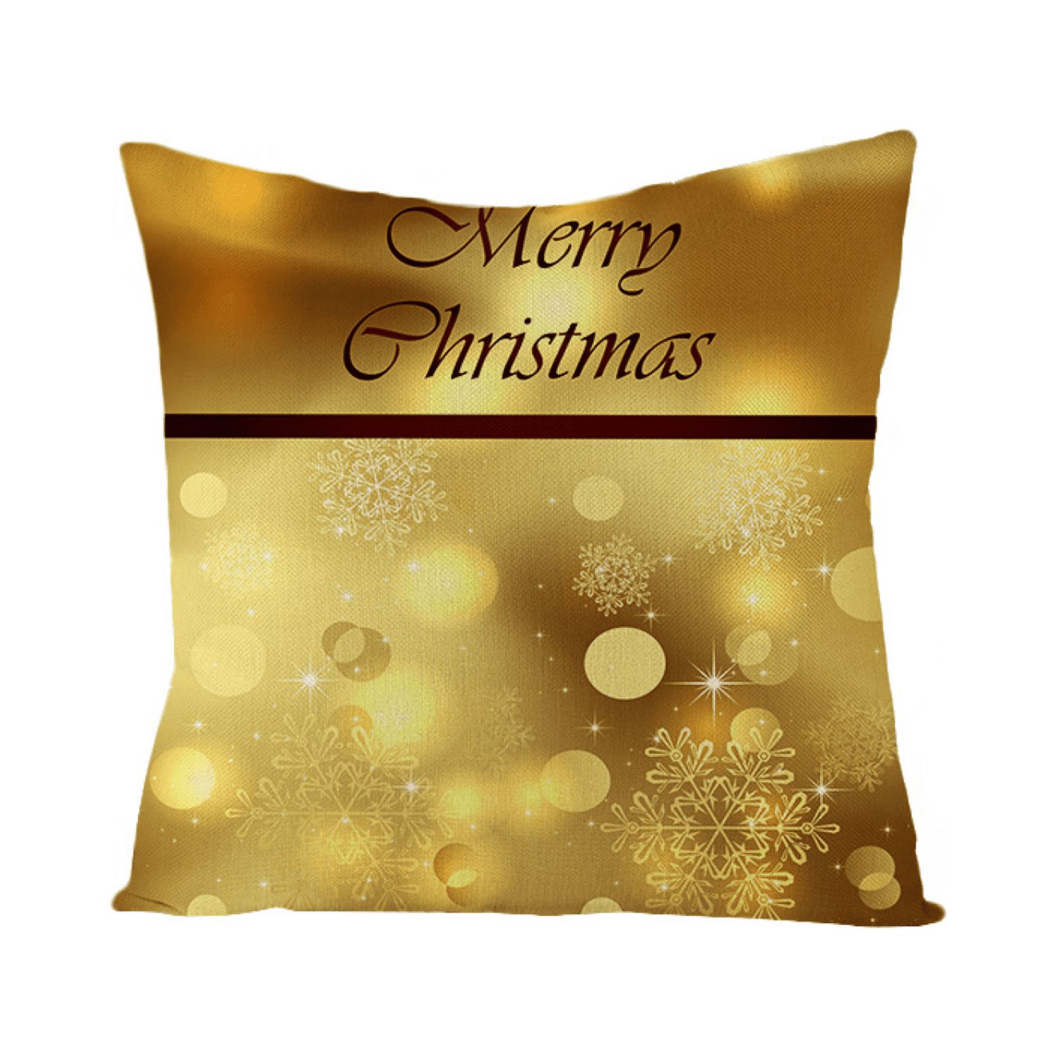 Christmas Throw Pillow Covers 18 x 18 Inch Xmas Decorations Golden