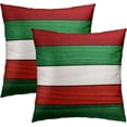 thumbnail image 1 of Christmas Throw Pillow Covers 18x18 Inch Red Green Color Wooden Board Plank Decorative Pillow Case Cushion Cover for Home Couch Bed Sofa Winter Holiday Room Decor Xmas Gift, 1 of 6