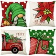 thumbnail image 1 of Christmas Throw Pillow Covers 18x18 Set of 4 Xmas Series Holiday Cushion Pillow Cover Christmas Decorations for Sofa Couch Bed Farmhouse Outdoor Living Room, 1 of 5