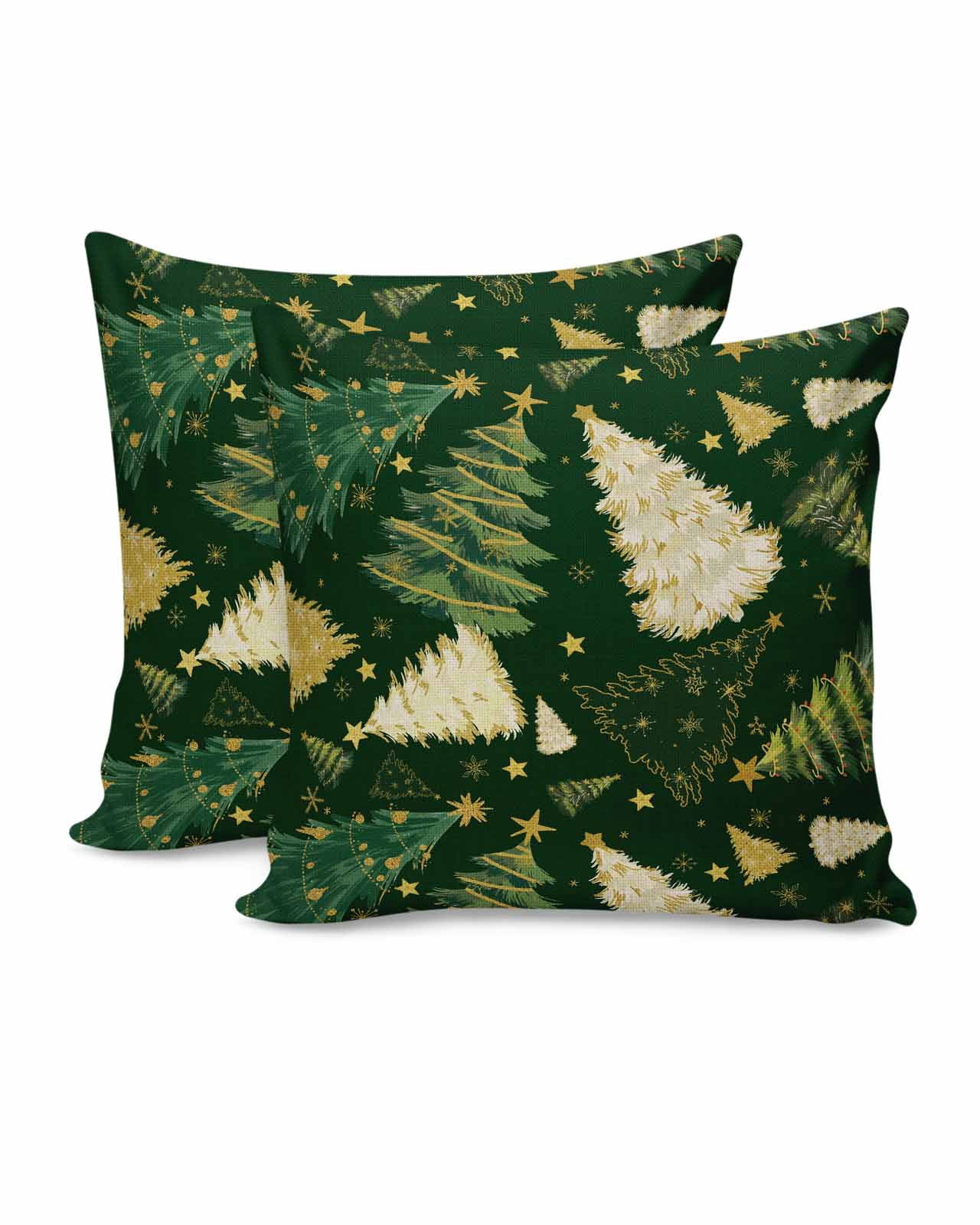 Christmas Throw Pillow Covers 20x20 Inch Set of 2 Christmas Tree ...