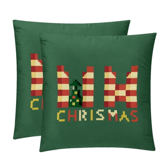 Christmas Throw Pillow Covers Set of 2 for Chair Pillow Covers for Various Occasions - 16x16, 18x18, 20x20 Inches - Decorative Pillows Covers with Unique Patterns