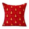 thumbnail image 1 of Christmas Throw Pillow Covers, Square Pillows Cover, Christmas Tree Throw Pillow Cover Decor, Throw Pillow Soft Plush Cushion Cover for Holiday Winter Home Sofa Bed Porch(18x18", without core), 1 of 6