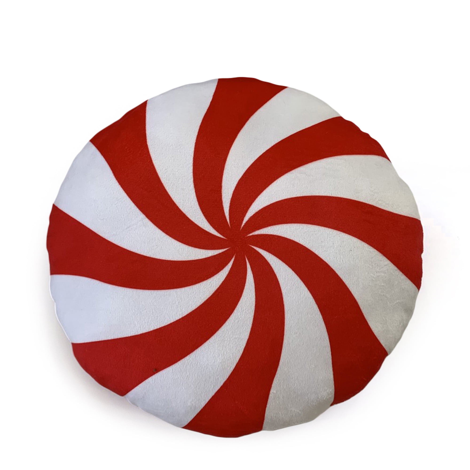 Christmas Throw Pillow Soft Plush Toy Cute Round Candy Sofa Cushion