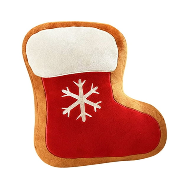 Christmas Throw Pillow Soft Sofa Cushion Cute Santa Claus Snowman Plush