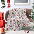 thumbnail image 1 of Christmas Throws Blankets, Gnome Gingerbread House Comfort Christmas Flannel Fleece Blanket, Super Soft Holiday Winter Home Decor Warm Cozy Blankets and Throws for Bedding Couch Xmas Gift, 50x60 Inch, 1 of 5