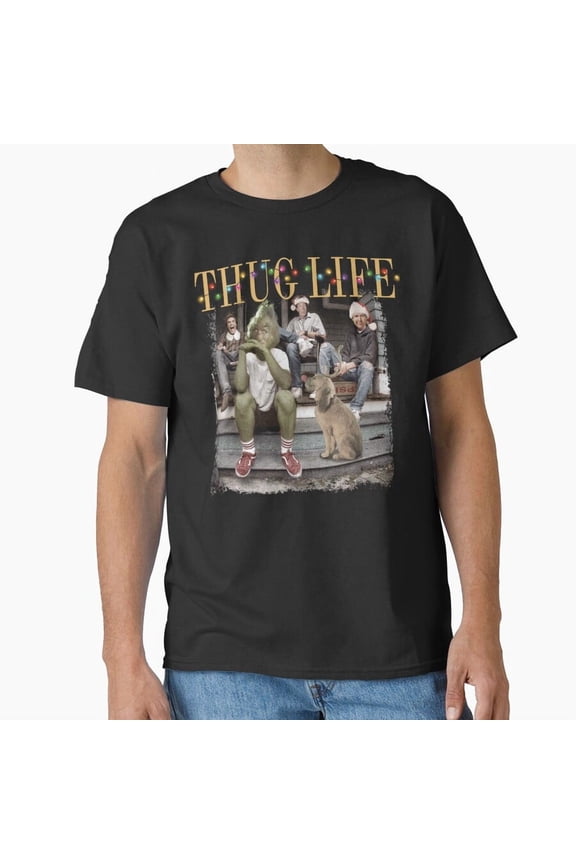 Christmas Thug Life With A Funny St. Nick And A Gangster Vibe Mashup G20372 Unisex T-Shirt, Up to Size 5XL