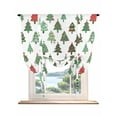 thumbnail image 1 of Christmas Tie Up Curtains for Windows 45 Inch Length Balloon Curtains Kitchen Adjustable Balloon Window Shade Winter Xmas Trees Country Farmhouse Rustic Tie Up Valance Bathroom Curtain Window 42"x45", 1 of 6