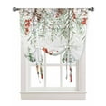 Christmas Tie Up Curtains for Kitchen Bathroom Bedroom Windows 45 Inch