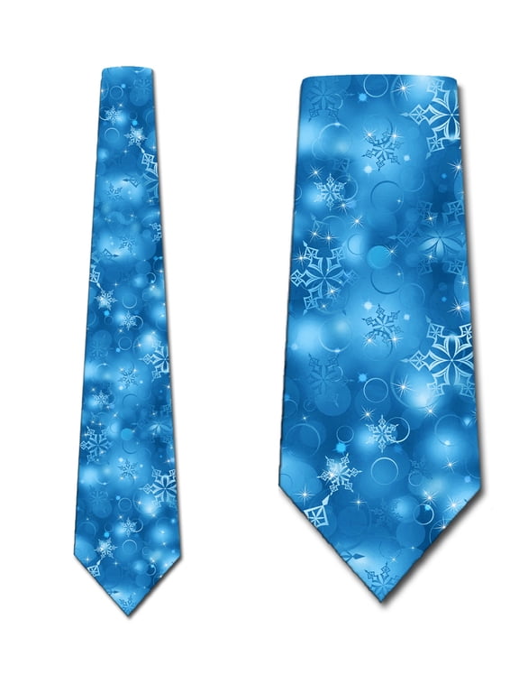 Christmas Ties Mens Winter Holiday Snowflake Necktie by Three Rooker