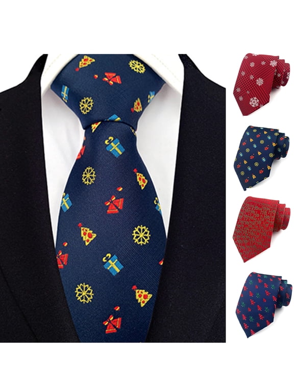 Christmas Ties for Men Holiday Funny Novelty Tie Xmas Necktie Vacation Ties Gift